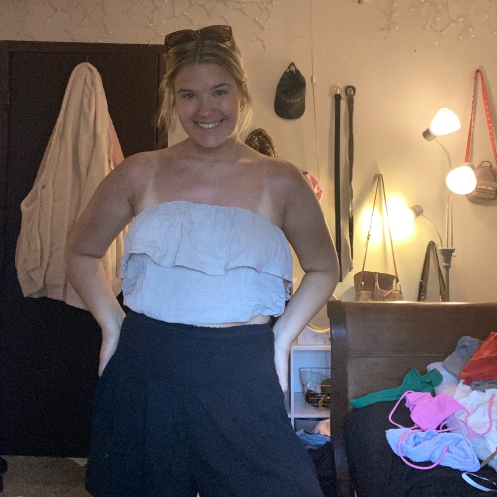 nude & red aerie tube tops